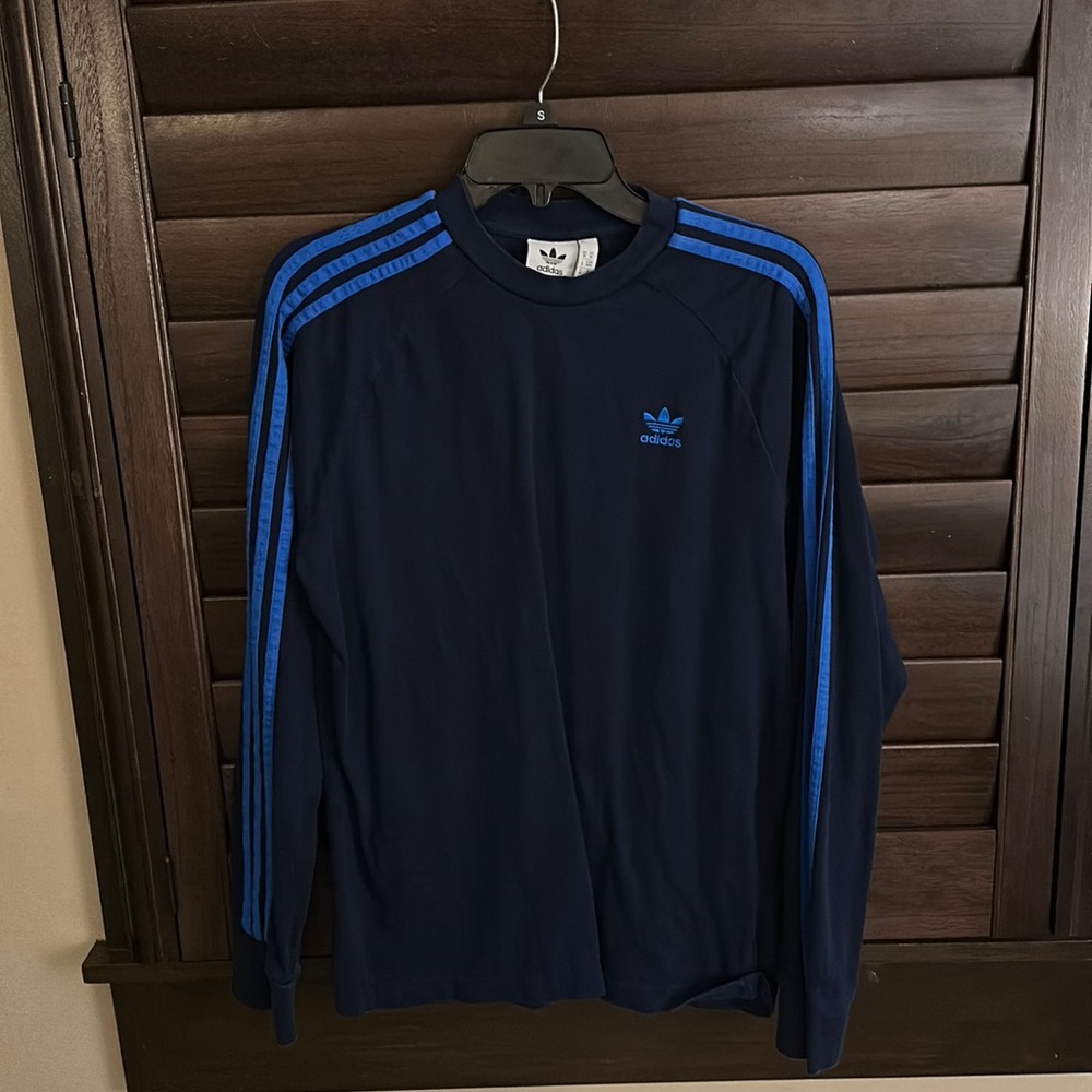 Blue Adidas long sleeve shirt - medium